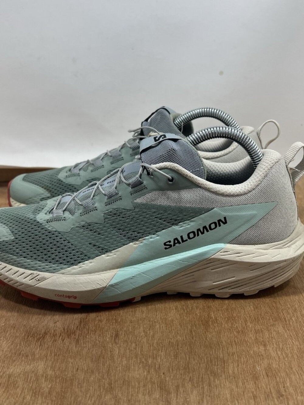 Salomon Sense Ride 5 Women Size 8.5 473141 Green Running Shoes Sneakers
